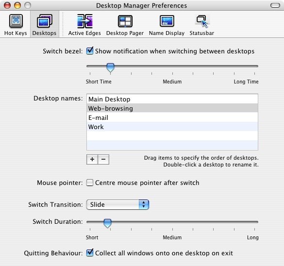 Desktop Manager - Screenshot