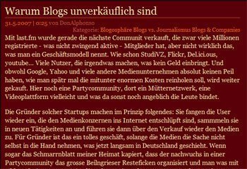 Blogbar-Screenshot