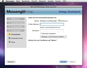 Microsoft Messenger 7.0 Setup-Assistent