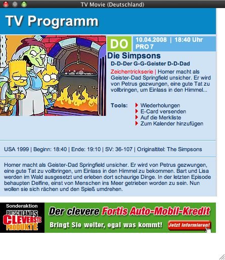 The Tube mit TV Movie EPG