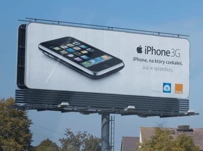 iPhone-Werbung in Krakau