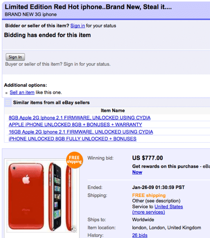 Fake oder echt? Rotes iPhone auf eBay