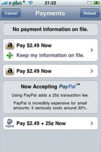 PayPal im Cydia Store