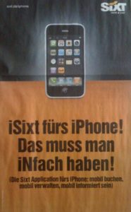 SIXT - Werbeanzeige in der Süddeutschen Zeitung
