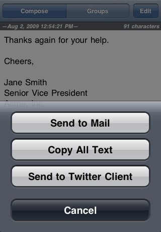 Textexpander am iPhone