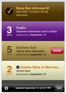 Delivery Status Touch