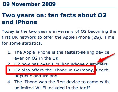 O2 bietet das iPhone auch in Deutschland an