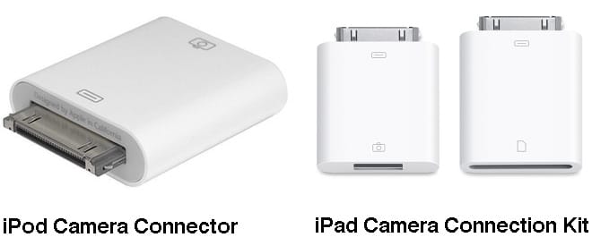 iPod Camera Connector vs. iPad Camera Connection Kit