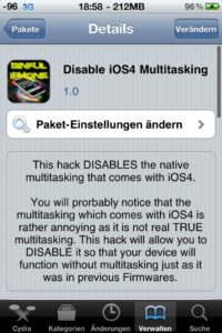 Disable iOS 4 Multitasking
