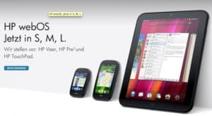 HP WebOS Tablet und Smartphone