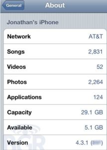 iOS 4.3.1 auf iPhone 4
