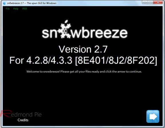 Sn0wBreeze 2.7 - Screenshot