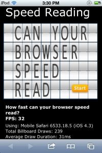 HTML5 Speed Reading Test