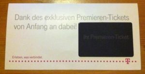 Premieren Ticket Telekom