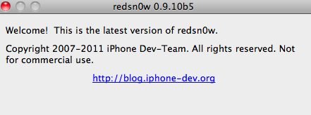 redsn0w 0.9.10.b5 - Screenshot