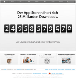 App Store: Countdown zu 25 Milliarden Apps