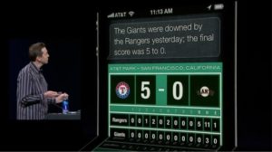 Siri wird in iOS 6 Sportergebnisse bereitstellen können