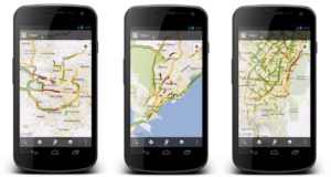 Echtzeit-Verkehrsdaten in Google Maps für San Jose, Panama und Bogota