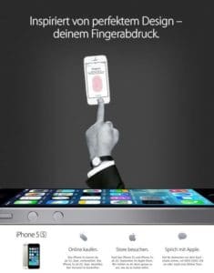 Peer Steinbrücks Stinkefinger nutzt Touch ID auf dem iPhone 5S