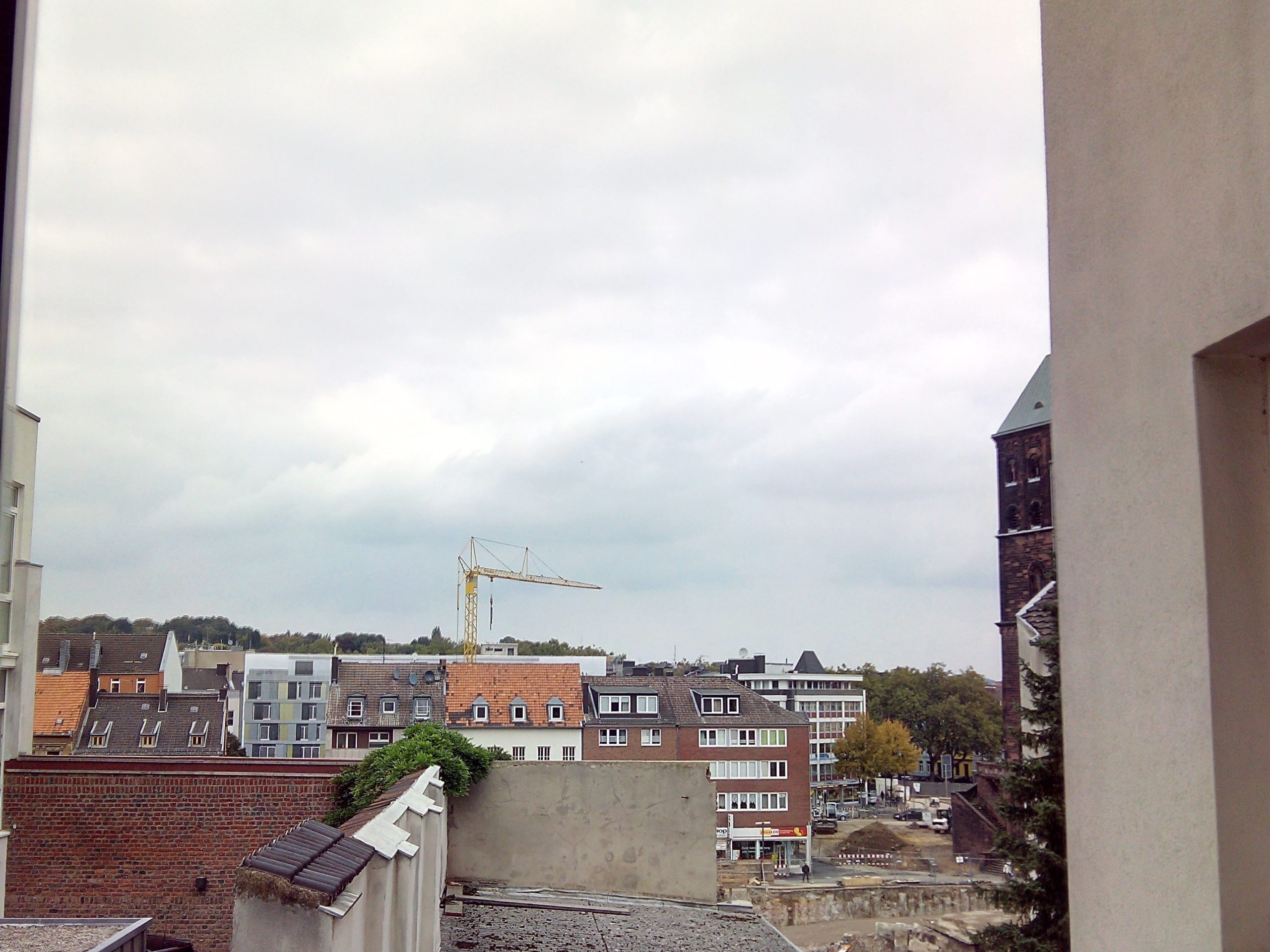 Aachen, Großbaustelle am Kaiserplatz, Foto ohne Zoom mit HDR