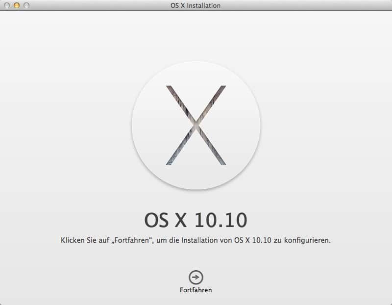 OS X 10.10 - Installation