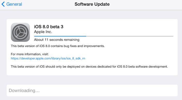 iOS 8 - Beta 3