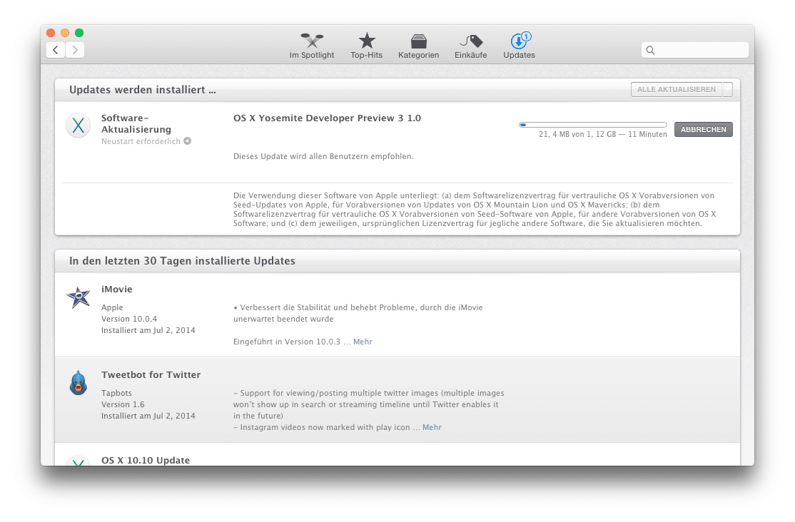 OS X 10.10 - Beta 3