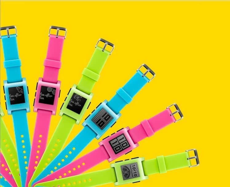 Pebble Smartwatch in neuen Farben
