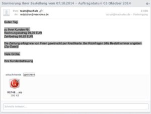 Buch.de - Phishing-E-Mail-Screenshot