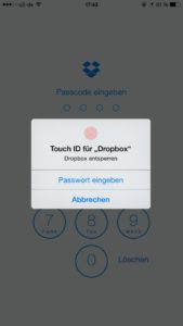 Dropbox - Touch ID