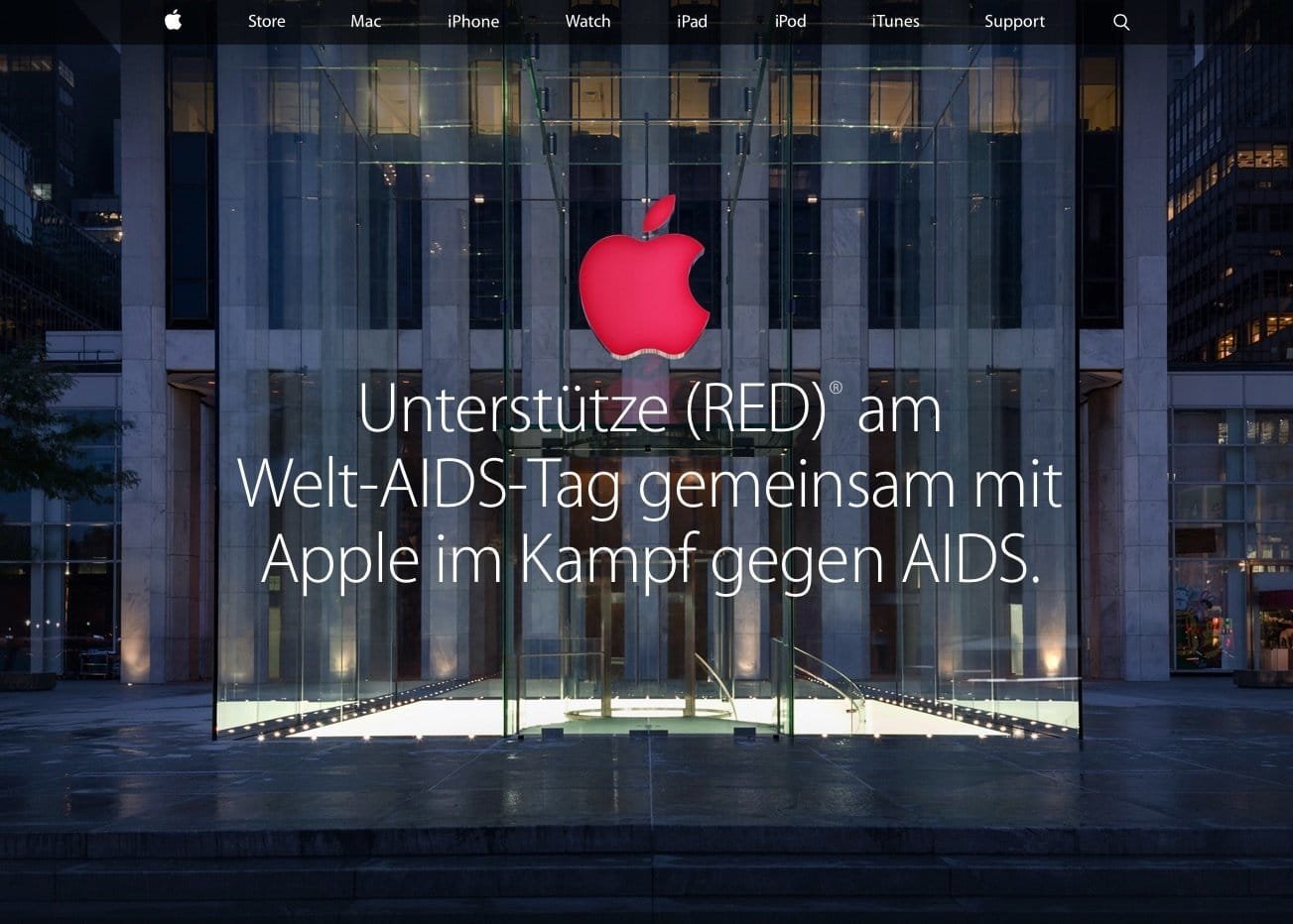 Apple-Homepage ohne Black Friday 2014 Hinweis