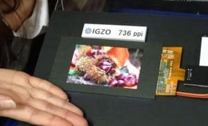 Sharp IGZO Display mit 736 ppi