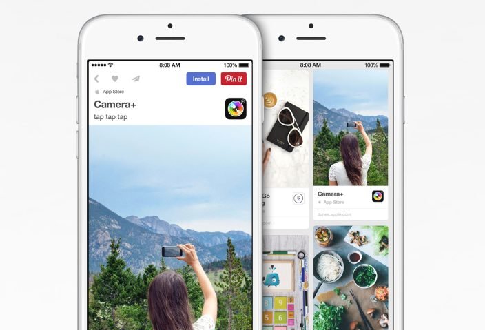 Pinterest - neuer iOS-Installations-Button