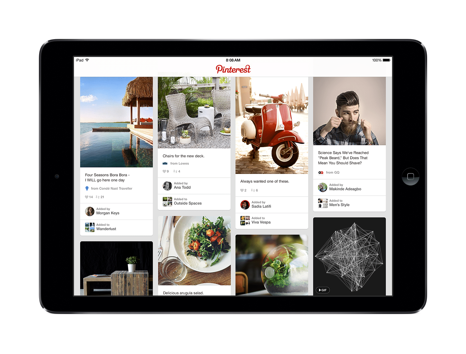 Pinterest für iPad