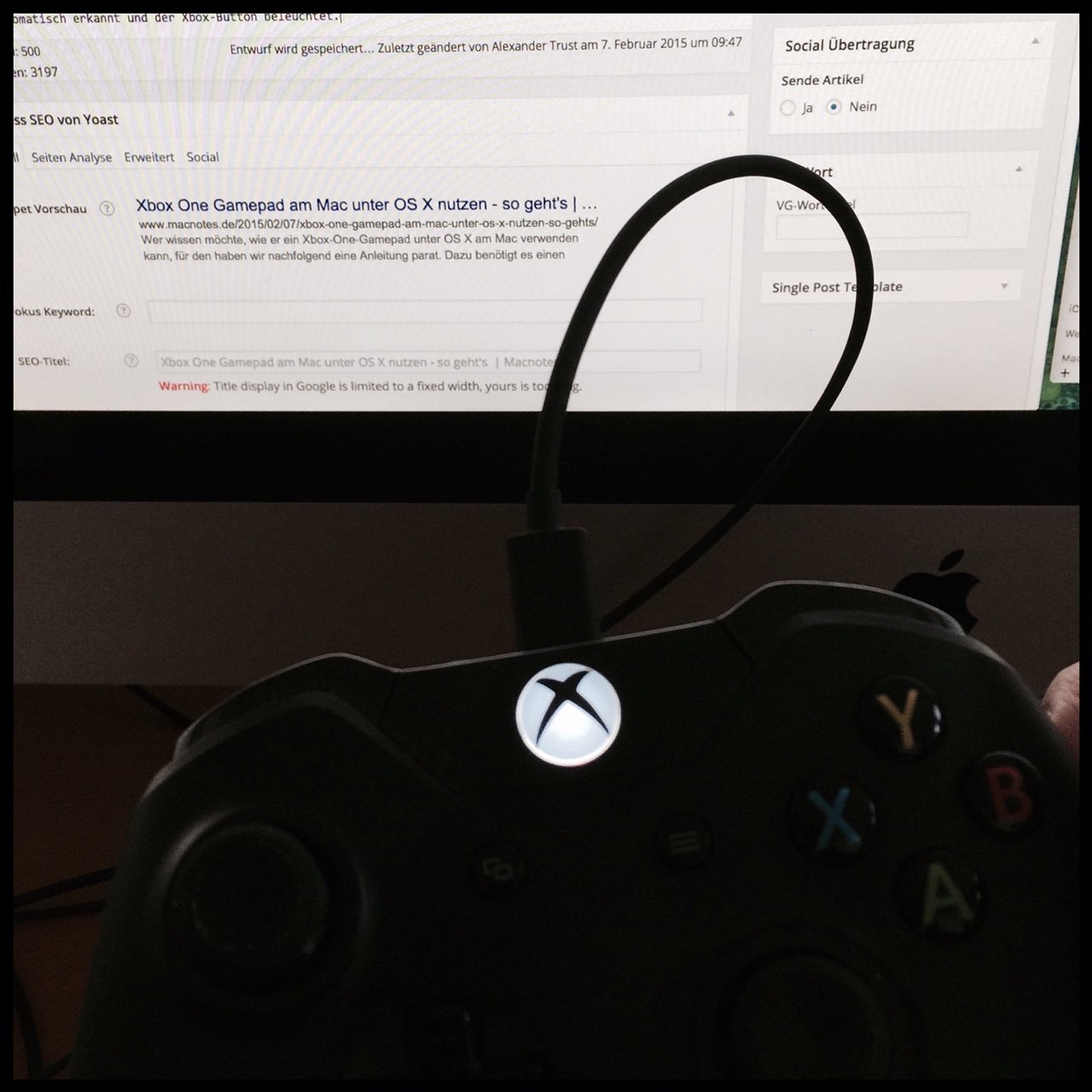 Xbox One Gamepad am Mac unter OS X