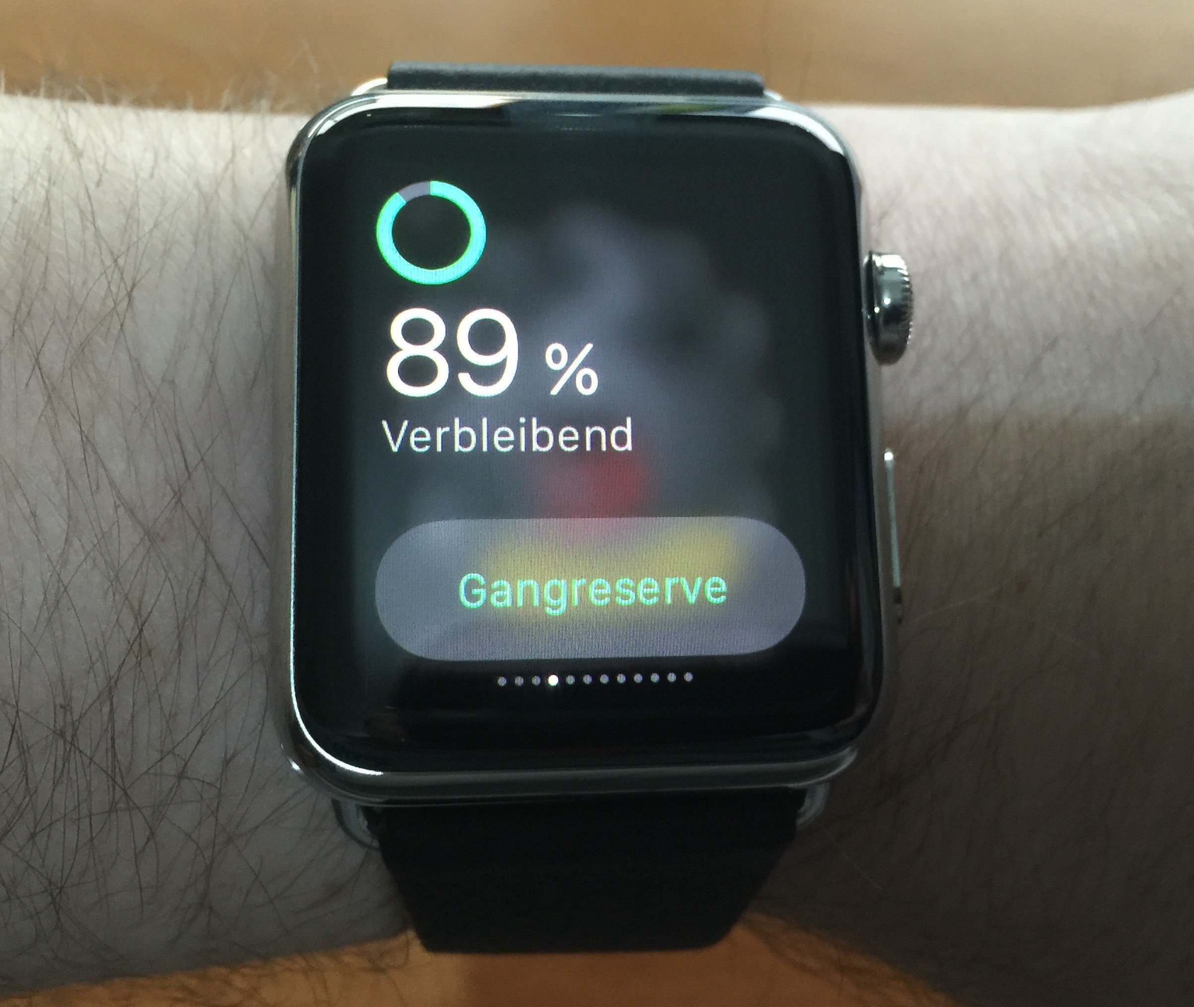 Apple Watch - Akkulaufzeit 89% übrig