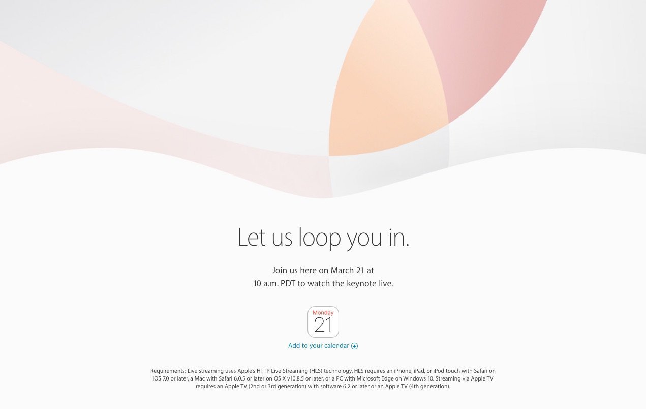 Apple-Keynote: Let us loop you in