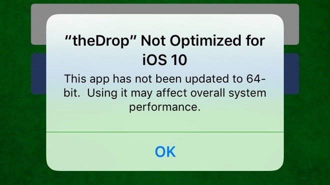iOS 10 Fehlermeldung 64 Bit