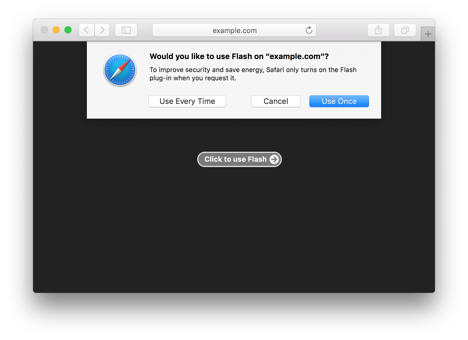 Safari 10 Fehlermeldung