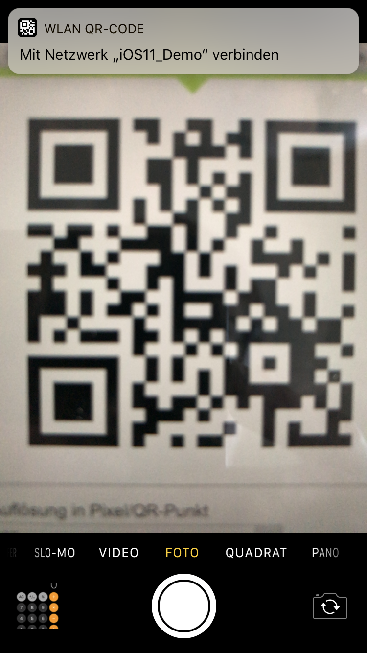 iOS 11 NFC für Alle, Kamera scannt QRCodes Macnotes.de