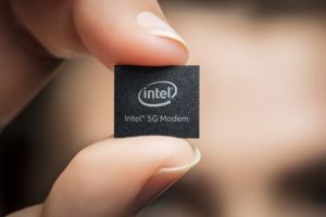 In November 2017, Intel announced substantial advances in its wireless product roadmap to accelerate the adoption of 5G. Intels early 5G silicon, the Intel® 5G Modem announced at CES 2017, is now successfully making calls over the 28GHz band. (Credit: Intel Corporation)