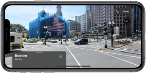 „Look around“ in Boston in Apples Karten-App