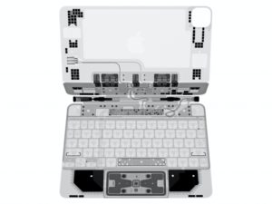 Magic Keyboard fürs iPad Pro im Röntgengerät