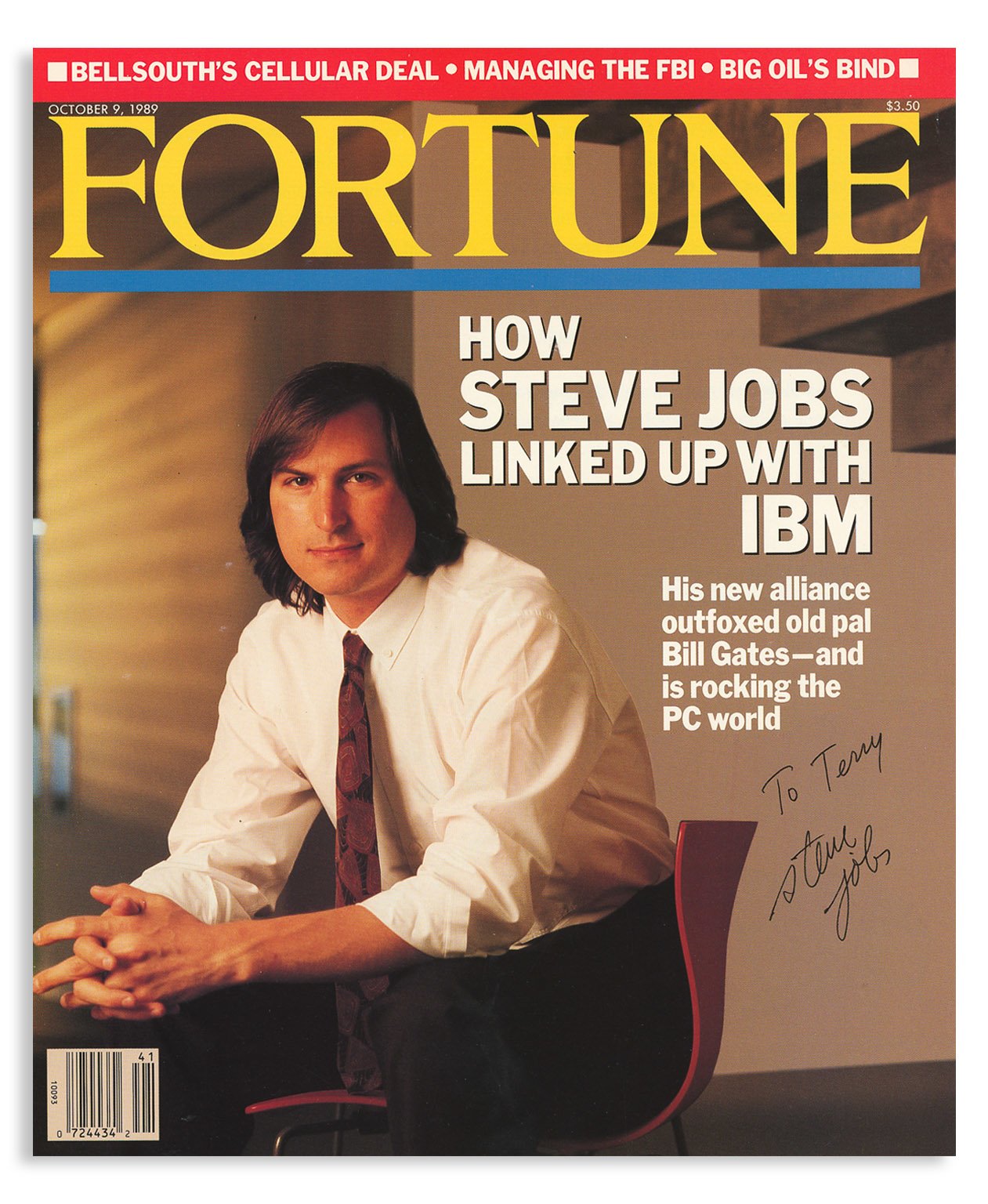 Fortune Magazin mit Steve-Jobs-Autogramm