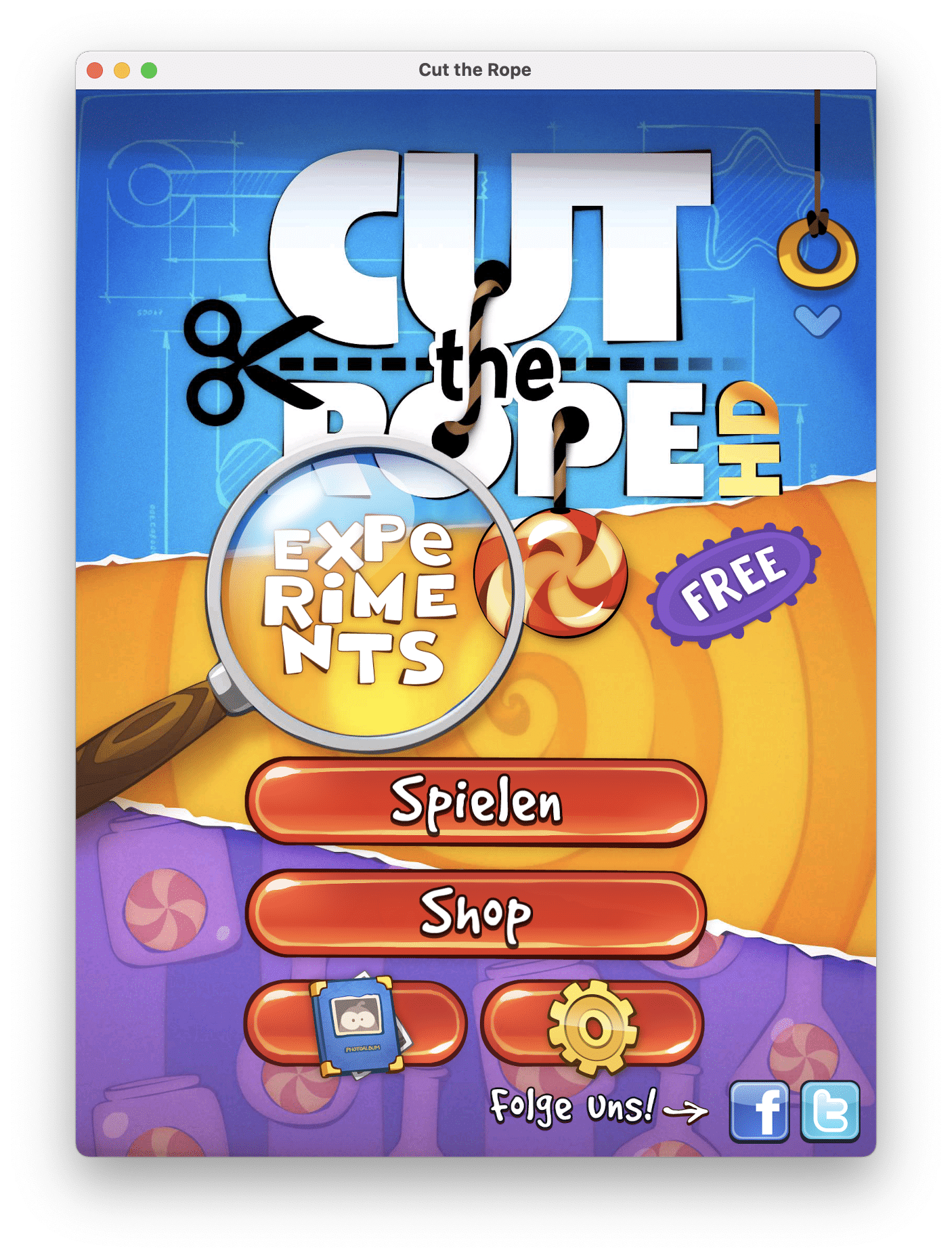 Cut the Rope auf dem Mac mit Apple Silicon