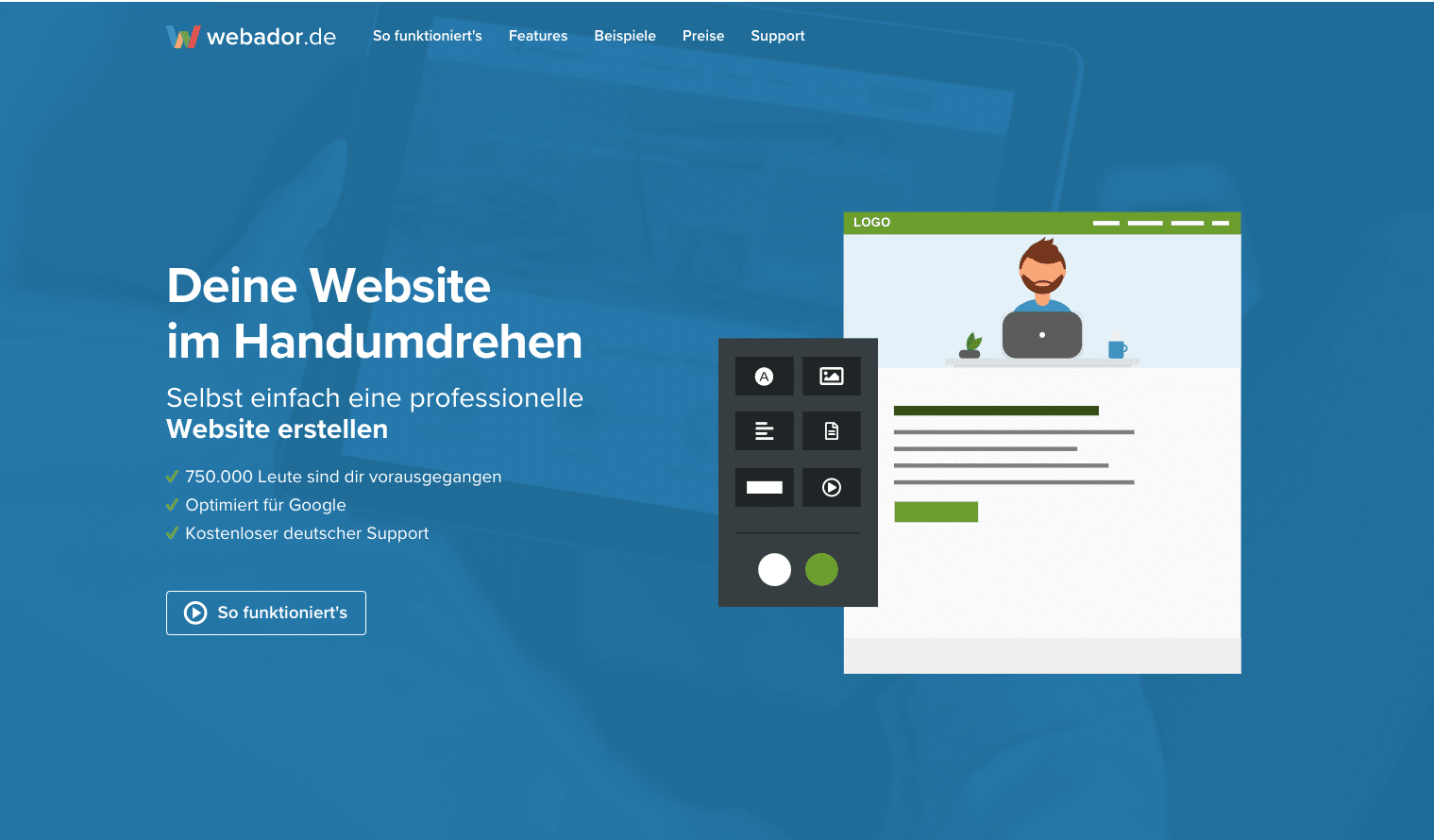 Webador Homepage-Baukasten