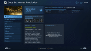 Steam mit Deus Ex: Human Revolution auf Apple Silicon