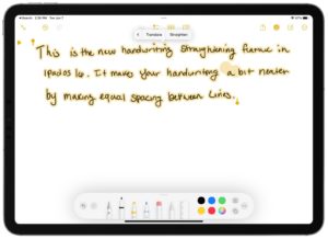 iPadOS 16 mit Begradigen-Funktion