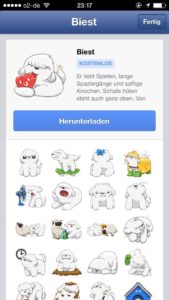 Biest Sticker Pack für Facebook-Messenger