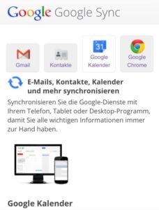Google Sync - Screenshot